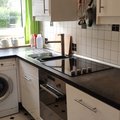 Gekocht wird auf diesem Cerankochfeld, darunter befindet sich der Backofen.